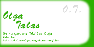 olga talas business card